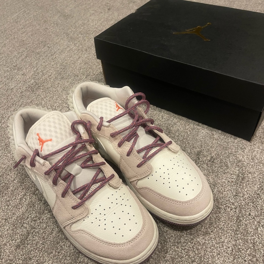 Air Jordan Sneakers with Purple Laces